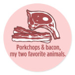 Porkchops & Bacon, my two favorite animals Sticker