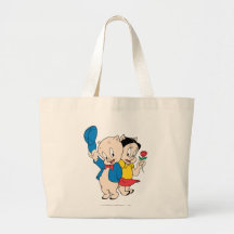 Porky Pig and Petunia Canvas Bag