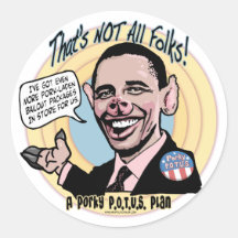 Porky POTUS Anti-Obama Gear Stickers