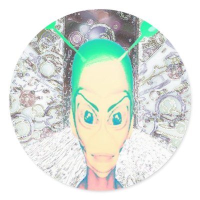 Porrima Round Sticker by 3DMOONMAN