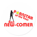Porstar of the year - Best new comer stickers