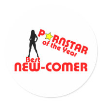 Porstar of the year - Best new comer Round Sticker