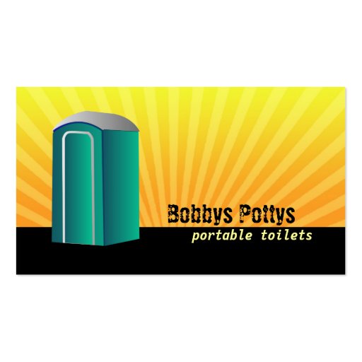 Port a Potty Business cards (front side)
