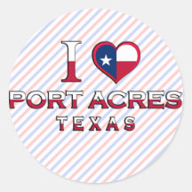Port Acres, Texas Round Sticker
