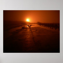Port Aransas:  Pier at Midnight Posters