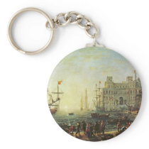 Port De Mer Avec La Villa Médicis Keychains