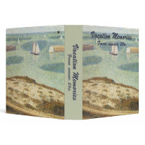 Port-en-Bessin, Entrance to the Harbor by Seurat 3 Ring Binders