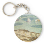 Port-en-Bessin, Entrance to the Harbor by Seurat Keychain