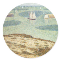 Port-en-Bessin, Entrance to the Harbor by Seurat Sticker