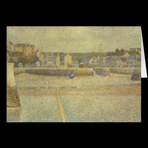 Port-en-Bessin, The terminal at low tide by Seurat Greeting Card