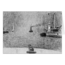 Port in Honfleur by Georges Seurat Greeting Cards