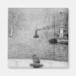 Port in Honfleur by Georges Seurat Fridge Magnet