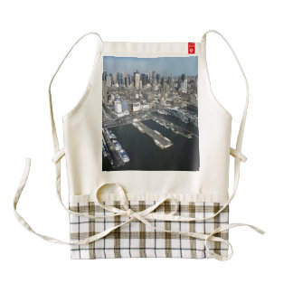 Port in New York City Zazzle HEART Apron