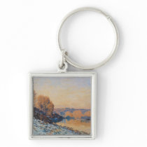 Port-Marly, White Frost, 1872 Keychains