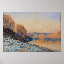 Port-Marly, White Frost, 1872 Poster