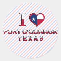 Port O'Connor, Texas Round Sticker