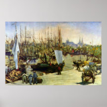 Port of Bordeaux by Edouard Manet Poster