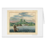 Port of Havana Cuba View Map 1639 Greeting Card