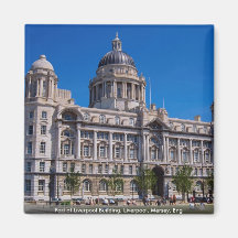 Port of Liverpool Building, Liverpool, Mersey, Eng Refrigerator Magnets