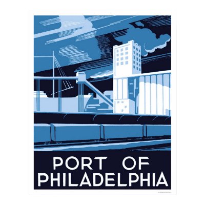 Port Of Philadelphia 1936 WPA Poster by lc_wpa