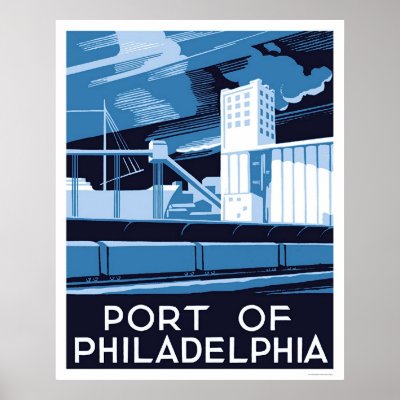 Port Of Philadelphia 1936 WPA Poster by lc_wpa