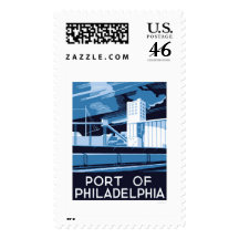 Port Of Philadelphia 1936 WPA Stamps