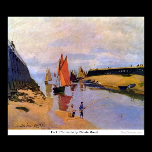 Port of Trouville by Claude Monet Print
