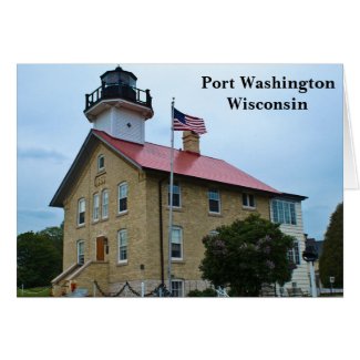 Port Washington Wisconsin Lighthouse Greeting Card