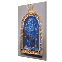 Portable Icon, probably medieval (lapis lazuli) Stretched Canvas Prints