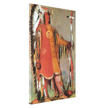 Portait of Indian Chief Mato-Tope by George Catlin Stretched Canvas Prints