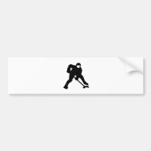 Portero del hockey etiqueta de parachoque