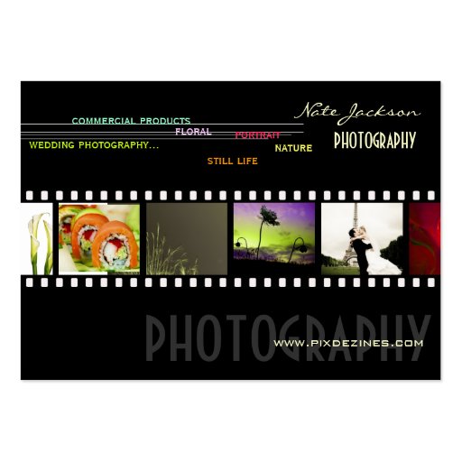 Portfolio business cards photos template (front side)