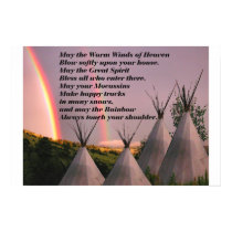 Portfolio or Small Cherokee Blessing Prayer Poster posters