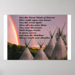 Portfolio or Small Cherokee Blessing Prayer Poster