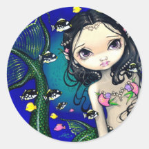 Porthole Mermaid Sticker