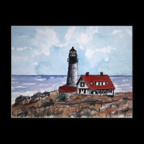 portland head lighthouse maine post card postcards