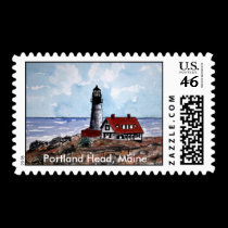 portland head lighthouse, Maine postage stamps
