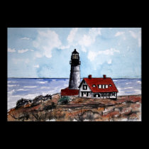 portland head lighthouse poster print