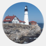 Portland Head Lighthouse Round Sticker