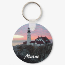 Portland Headlight Lighthouse in Maine Keychain