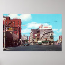 Portland, Maine Congress Square, Circa 1963 Poster