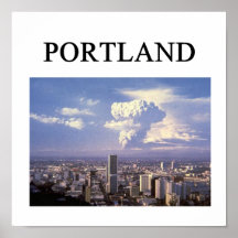 PORTLAND mt st saint helen's poster