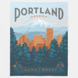 Portland, OR Fleece Blanket