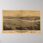 Portland Oregon 1879 Antique Panoramic Map posters