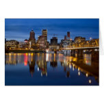 Portland Oregon at Night Card