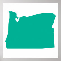 Portland, Oregon Love Poster