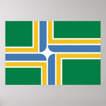 Portland, Oregon, United States flag Posters