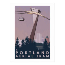 Portland, OregonAerial Tram Scene Post Card