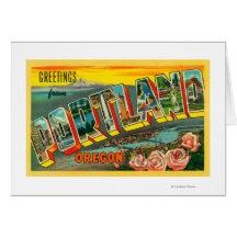 Portland, OregonLarge Letter Scenes Card