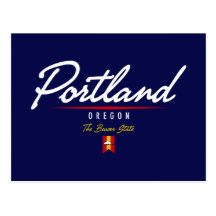 Portland Script Post Card